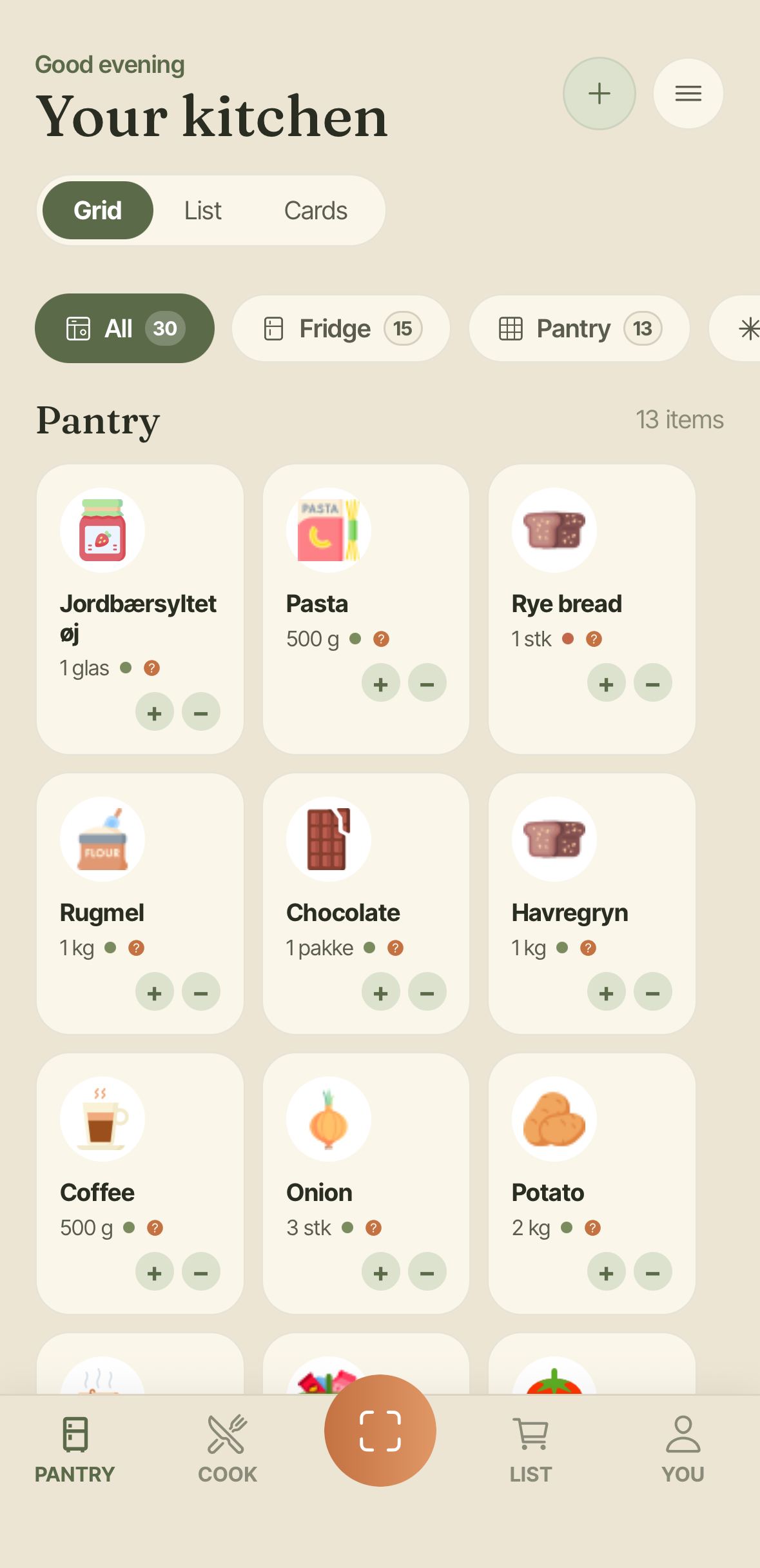 Salvie pantry screen
